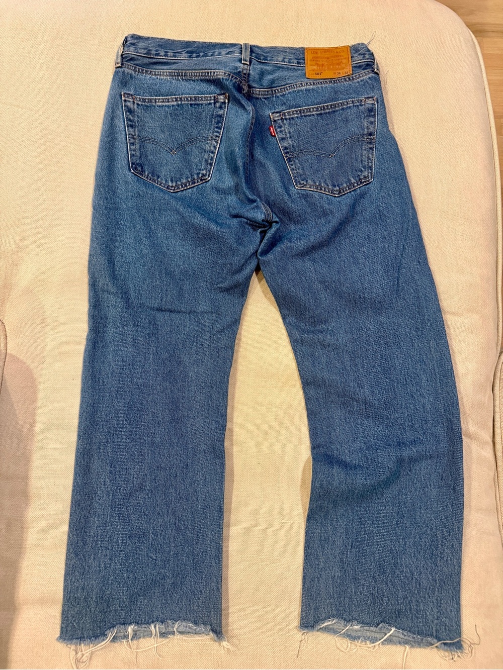 Levi's 501 Straight Men's Jeans -  Blue Denim for Women too 34x32